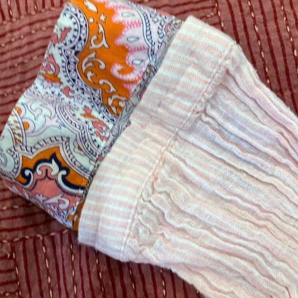 Vintage paisley / striped coverup / after swim robe - Picture 14 of 16